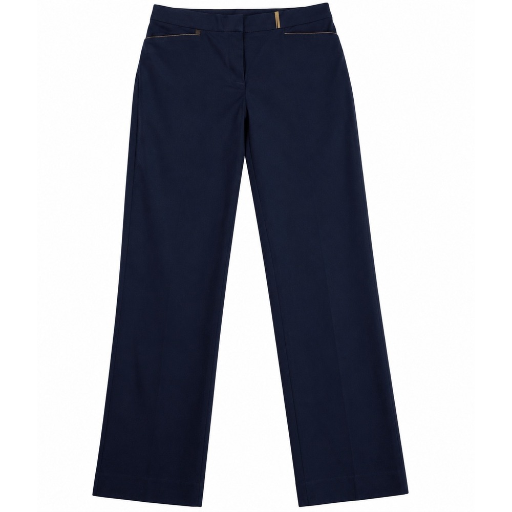 Lauren Ralph Lauren Navy Trousers Career Quiet Luxury Old Money Office Women 12P
